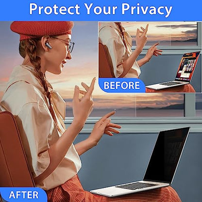ZOEGAA MacBook Air 13.6 inch Privacy Screen, Removable Privacy Screen MacBook Air 13.6 & 13 inch 2022-2026 (M2, M3, M4, M5), Reusable Laptop Screen Protector Anti-Glare Blue Ray Reduction - size: MacBook Air 13.6 in