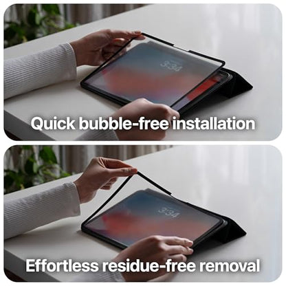 UPPERCASE GhostPaper Air Premium Detachable Paper Feel Writing Sketching Surface Screen Protector, Air-ttach Nano Suction Mounting, Compatible with iPad Pro 12.9" (2018-2022) - size: iPad Pro 12.9" (2018-2022)