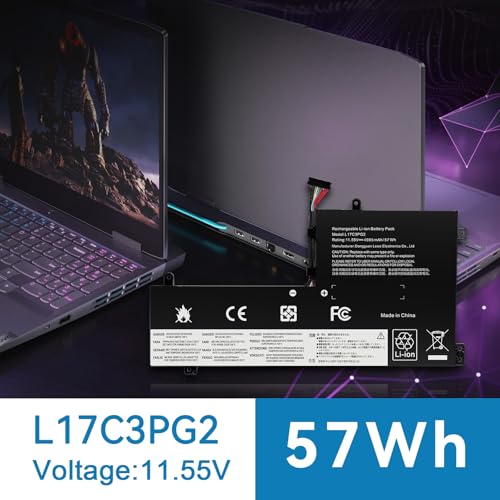 TREE.NB L17C3PG2 L17M3PG2 Laptop Battery for Lenovo LegionY545 Y540 Y7000-2019 Y7000P-1060 Y530-15ICH-1060 Y540-15IRH Y740-15IRH Y545-PG0 L17M3PG1 L17L3PG1 L17C3PG1 - size: 8.9x4.72x0.24inch L17C3PG2