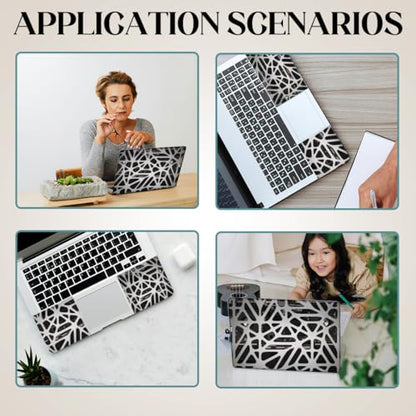 SUPERDANT 3 Pcs Circuit Board Laptop Skin Sticker Cover Decal Geometric Motherboard PVC Waterproof Scratch-Resistant Trim-to-Fit for 12-15.6 Inch Notebook Wrap Personalize Gift 38x27cm