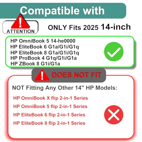 2 Pack Tempered Glass Screen Protector for 14-Inch HP OmniBook 3 14"丨OmniBook 5 14"丨OmniBook 7 14" & HP Elite mt645 G8 & HP ZBook 8 G1a/G1i & HP OMEN Transcend 14-Inch Laptops, Anti Scratch