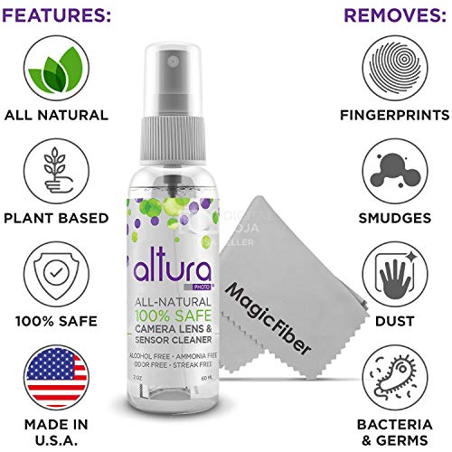 Altura Photo Camera Cleaning Kit, Full Frame Sensor Cleaner DSLR Mirrorless | Streak-Free Results, Includes Cleaner, Swabs, Pen, Blower, Brush, Cloth & Hard Case - style: Full Frame