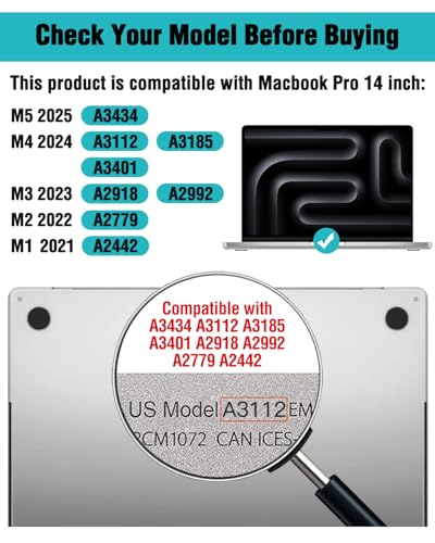 F FORITO Magnetic Anti Blue Light Screen Protector Compatible with MacBook Pro 14 inch (2025-2021, M5 M4 M3 M2 M1), Bubble-Free Install, Removable & Reusable Anti Glare Matte Laptop Screen Shield - size: for MacBook Pro 14"(2021-2025, M1 M2 M3 M4 M5)