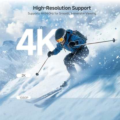 Cable Matters Unidirectional USB-C to Mini DisplayPort Cable – 6ft, up to 4K@60Hz – [USB-C Hosts to Mini DP Monitors Only] – [NOT for Thunderbolt/USBC Monitors, NOT for USBC or Thunderbolt 3 Storage]