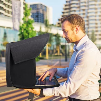 Laptop Sun Shade,Laptop Sun Shade for Working Outside,Foldable and Portable Screen Sun Glare Shield Sleeve,Outdoor Computer Cover,Privacy Protective Hood Sunshade Bag 12-14inch (Patent Pending) - size: 12-14inches
