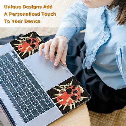 Universal Laptop Skin Sticker with 2 Wrist Pad Decals, 3-Piece Removable Vinyl Laptop Cover, Pierce The Skull Waterproof Anti-Scratch, Easy-Trim Fit for 13.3" 14" 15.6" Laptops - color: Pierce the Skull