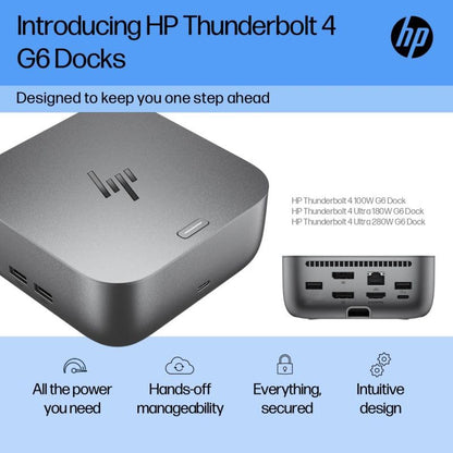 HP 100W G6 Thunderbolt 4 Universal Thunderbolt/USB-C Docking Station | Bundle with DKZ Hub, 9X472UT#ABA, Data Transfers to Any Brand Laptop, Single Cable for Charging - size: 1 Pack, style: 100W G6