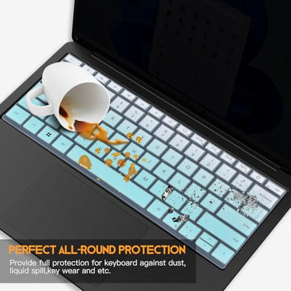 Keyboard Cover for 2026-2024 Microsoft Surface Laptop 8/7(7th Edition) 13.8 & 15 inch, Surface Laptop Accessories Ultra Thin Keyboard Protective Skin -Ombre Mint - color: Ombre Mint