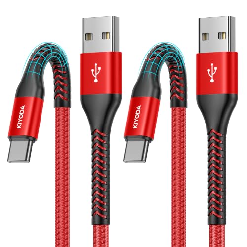 USB C to C Cable 60W Fast Charging 6FT USB C to USB C Cable for CarPlay | 2Pack Super Durable USB Type C iPhone Charger USBC Cord for iPhone 17/16/15/Pro Max, Samsung Galaxy S26 and More-Upgraded - color: Red, size: 3FT, style: USB A to USB C