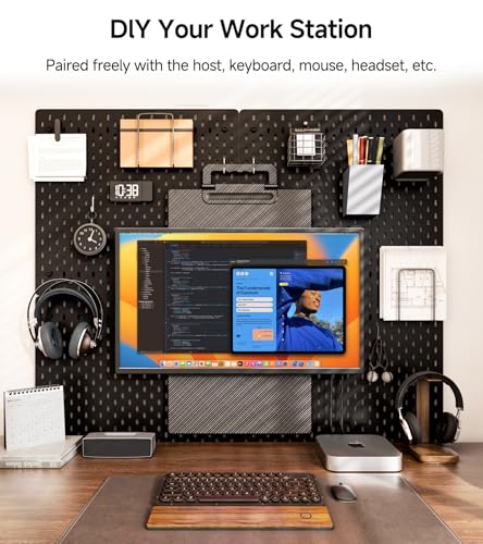 Large Portable Monitor 24 inch - 1080P FHD 100Hz Travel Monitor, 125% sRGB IPS Laptop Screen Extender, VESA Compatible, Height Adjustable Detachable Stand with USB-C HDMI for Work Gaming Office Home - size: 24 inch FHD