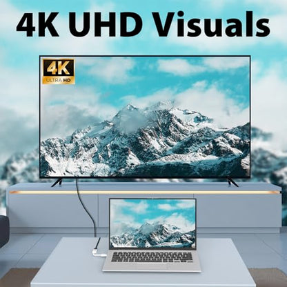 Cyberguys DisplayPort (DP) to HDMI Adapter Cable, 4K@30Hz DP Male to HDMI Female Converter, Gold-Plated Connector w/ Secure Latch, Compatible with Dell HP Lenovo ASUS, Computer to Monitor/TV/Projector