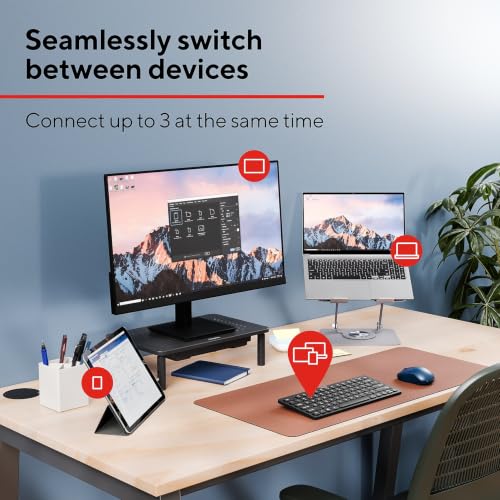 STAPLES TECH Mini Slim Wireless Keyboard, Black - style: Mini