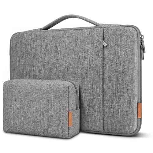 DOMISO Laptop Case Laptop Sleeve Cover for 15.6 inch Mac Book Pro M4/M3/M2/M1 Pro/Max A3403 A3186 A2991 A2780 A2485 A2141,Compatible with 15.6 inch HP Lenovo Dell XPS 15.6 with Small Case,Grey - color: Grey, size: 15.6 inch