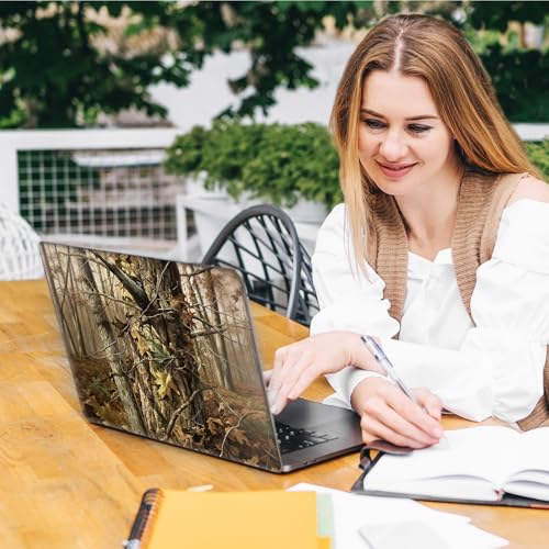 Laptop Skin Sticker Decal, Universal Reusable Vinyl Laptop Cover for 12" 13" 13.3" 14" 15" 15.4" 15.6" Notebook PC, Reusable Waterproof Scratch-Resistant with 2 Wrist Pads,Camouflage Tree - color: Camouflage Tree