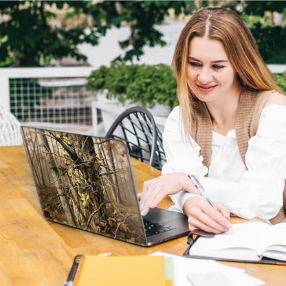Laptop Skin Sticker Decal, Universal Reusable Vinyl Laptop Cover for 12" 13" 13.3" 14" 15" 15.4" 15.6" Notebook PC, Reusable Waterproof Scratch-Resistant with 2 Wrist Pads,Camouflage Tree - color: Camouflage Tree