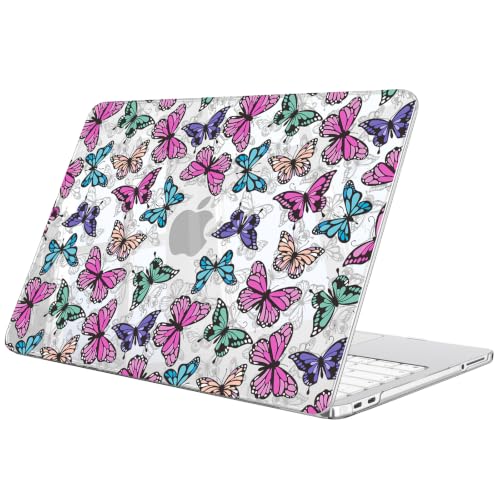 Fintie Case for MacBook Neo 13 Inch A3404 2026, Colorful Butterfly | Snap-On Hard Shell Cover, Ultra-Thin, Slim Fit, Lightweight - color: Colorful Butterfly