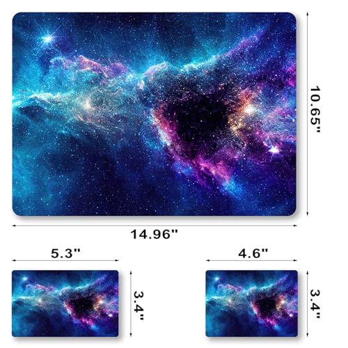 Laptop Skin Sticker Decal Cover for 11.6”12" 13" 13.3" 14" 15" 15.4" 15.6" | Laptop Netbook Skin Cover Art Notebook Protector (2 Wrist Pad Included), Removable Reusable, Easy to Apply, Galaxy Space - color: Galaxy Space