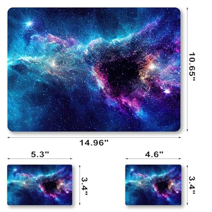 Laptop Skin Sticker Decal Cover for 11.6”12" 13" 13.3" 14" 15" 15.4" 15.6" | Laptop Netbook Skin Cover Art Notebook Protector (2 Wrist Pad Included), Removable Reusable, Easy to Apply, Galaxy Space - color: Galaxy Space