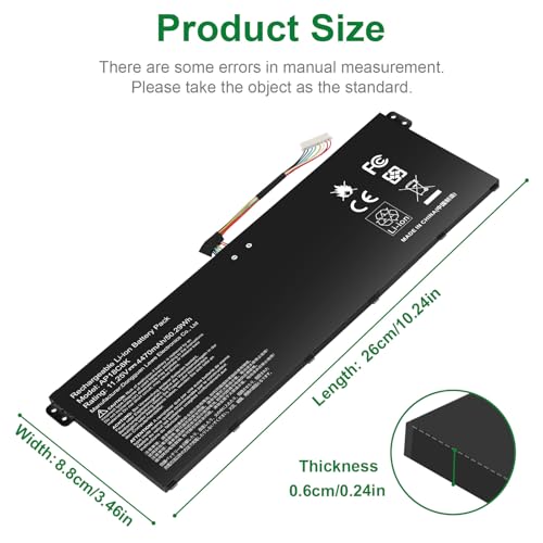 TREE.NB AP18C8K Laptop Battery Compatible with Acer Aspire 5 A514-52 A514-54 7 A715-42G Swift 3 SF314-42 SF314-57 SF314-57G SF314-58 SF314-59 Chromebook CB315-3H 314-C933 TravelMate P2 TMP215-52 - size: 10.24x3.46x0.24inch AP18C8K
