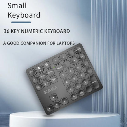36 Keys Bluetooth Numeric keypad Portable Mini Financial Accounting Rechargeable Number pad Ultra-Silent for iPad Laptop,Mac, iMac, Tablet, PC and Desktop (Black) - color: black