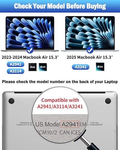 F FORITO 2-Pack Anti Blue Light Matte Screen Protector Compatible with MacBook Air 15.3 inch (2026-2023, M5, M4, M3, M2), Eye Protection Blue Light Blocking Anti Glare Computer - size: for MacBook Air 15.3" (2023-2025, M2,M3,M4)