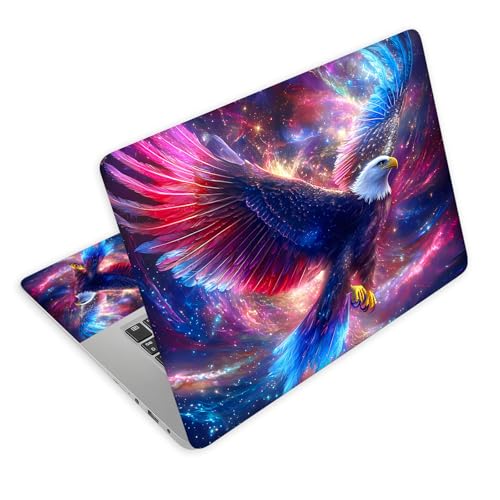 Universal Laptop Skin Decal, 3-Piece Vinyl Protector for 12 13 14 15.6" Notebook, Waterproof Anti-Scratch, Easy Trim & Bubble-Free Finish, Majestic Eagle - color: Majestic Eagle