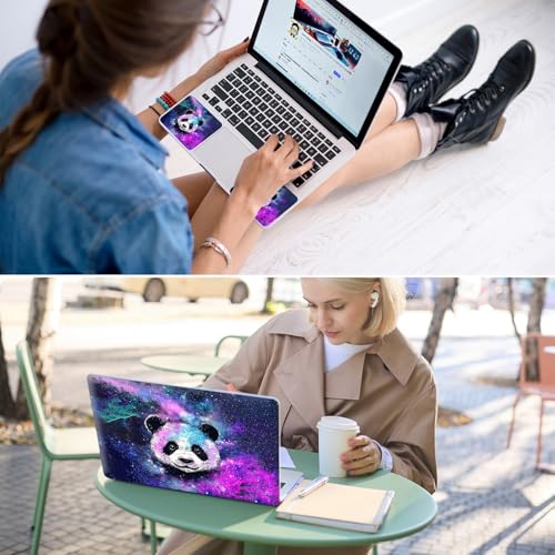 Universal Laptop Skin for 13-16 Inch Laptops,Vinyl Protective Sticker Decal,Easy DIY Trim-to-Fit for HP/Dell/MacBook,Bubble-Free & Removable,Panda Starry Sky Galaxy - color: Panda Starry Sky Galaxy