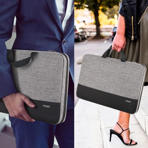 Ytonet 14 Inch Laptop Case, Water Resistant Laptop Sleeve Cover | Compatible with 14 inch MacBook Air, MacBook Pro, HP, Lenovo, Dell, Asus, Acer, and Chromebook Notebooks, Grey - color: Grey, size: 14 in