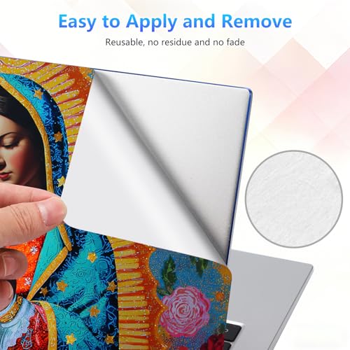 Laptop Skin Sticker Decal 15-15.6 Inch with Cute Mouse Pad, Universal Reusable Vinyl Sticker for 12.1 13 13.3 14 15.4 Inch Netbook and Notebook PC, Our Lady of Guadalupe - color: Our Lady Of Guadalupe
