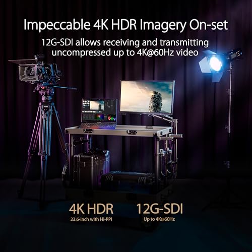 ASUS ProArt Display 24” 4K 12G-SDI HLG Professional Monitor (PA24US) - IPS, UHD (3840 x 2160), 99% Adobe RGB, 95% DCI-P3, ΔE < 1, USB-C, Built-in Motorized Colorimeter, Calman Ready, 3 Year Warranty - style: 24" 4K SDI