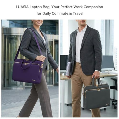 Laptop Case Bag Women Men Computer Sleeve Compatible with MacBook/Dell/HP/Acer/ASUS, Waterproof Shoulder Carrying Briefcase, Violet, 15.6-16 Inch - color: Violet, size: 15.6 inch