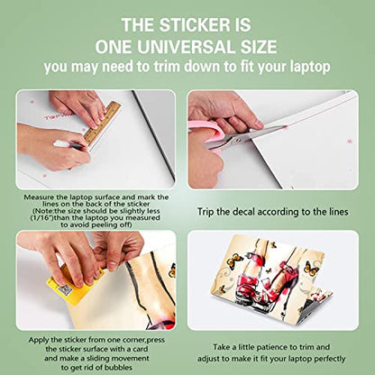 High Heel 11.6 12.1 13 13.3 14 15 15.4 15.6 inches Netbook Laptop Skin Sticker Reusable Protector for 11.6-15.6 Inch Apple Acer Leonovo Sony Asus Toshiba Hp Samsung Dell FY-NEK-006 - color: FY-NEK-006