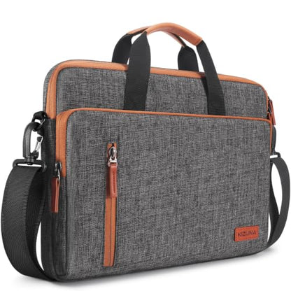 KIZUNA Laptop Bag Case 14 Inch Shoulder Sleeve Briefcase For 15" Macbook air M2 2023/14" Lenovo Flex 14/15.4" MacBook Pro/IdeaPad Flex 5/14" HP EliteBook 840 G5/HP Pro 14 G3/Dell Latitude/Surface - color: Brown, size: 14 Inch