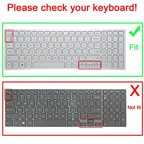 Keyboard Cover Skin for 2021 2020 2019 Dell Inspiron 15 5501 5502 5505 5508 5584 5590 5593 5598 15.6" / Inspiron 15 7000 7590 7591 7501 7506 7706 7790 / Vostro 7590 5590 7500,Rose - color: Rose