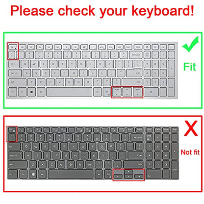 Keyboard Cover for 2021 2020 2019 Dell Inspiron 15 5501 5502 5505 5508 5584 5590 5593 5598 15.6" & Inspiron 15 7000 7590 7591 7501 7506 7706 7790, Vostro 7590 5590 7500, Litter Flowers - color: Litter Flowers