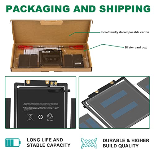 Fancy Buying A1706 A1819 Laptop Battery Replacement for MacBook Pro 13 inch Touch Bar Late 2016 Mid 2017 EMC 3071 3163 MLH12LL/A MPXV2LL/A MLVP2LL/A MNQF2LL/A MNQG2LL/A 11.41V 4314mAh/49.2Wh - size: 9.33*4.25*0.28inch A1706