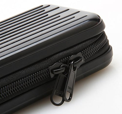 Anti-Shock Silver Aluminium Carry Travel Protective Storage Case Bag for 2.5" Inch Portable External Hard Drive HDD USB 2.0/3.0 (Black) - color: Black