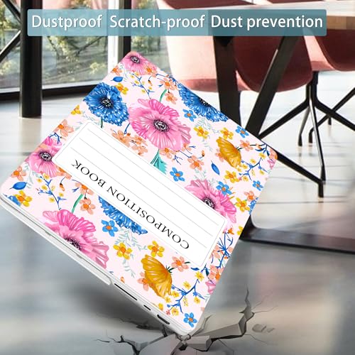 Mektron Case for M5 MacBook Pro 14 inch 2026 Model A3427 A3426 Fit 2025-2021 Model A3434 A3112 M4 A3112 A3401 A3185 M3 A2918 A2992 M2 A2779 M1 A2442 Cover, Composition Book Flower - color: Composition Book Flower