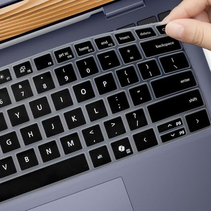 Keyboard Cover for Dell 14 Plus DB04250 DB04255 DB14250 DB14255 14", Dell Inspiron 14 5440 5441 5445 7440 7441 7445 & Inspiron 16 7640 US Layout (Not Fit:Dell 14S & 14 DA14250 Premium)-Black - color: Black