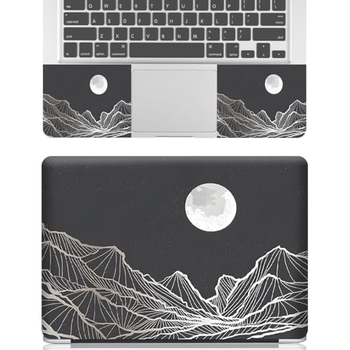12.1-15.6 Inch Laptop Skin Decal, Universal Reusable Vinyl Laptop Cover Sticker, Waterproof Art Decal Protector - Moon and Valley - color: Moon and Valley