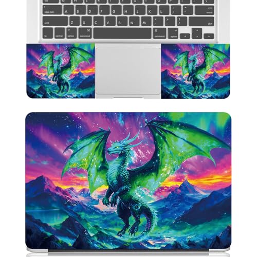 Universal Laptop Skin Sticker Decal for 11.6”12" 13" 13.3" 14" 15" 15.4" 15.6" Reusable Waterproof Scratch-Scratch Resistant Protective Vinyl Laptop Notebook Skin Stickers - Mountain Green Dragon - color: Mountain Green Dragon