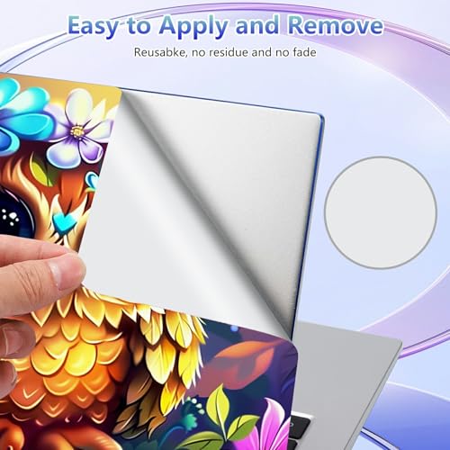 Laptop Skin Sticker Decal Cover,Owl with Big Eyes | DIGTIALL Universal Laptop Skin Sticker, Waterproof Removable Notebook Decal Protector Cover for 12 13 14 15 Inch Laptops - color: Owl With Big Eyes