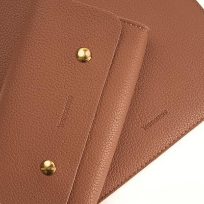 PU Leather Padded Laptop Sleeve Bag 14Inch Compatible with New MacBook Pro 14, Surface Laptop 13.5, Old MacBook Pro 13 with Charger Pouch Color Brown - color: Brown, size: MacBook Pro 14