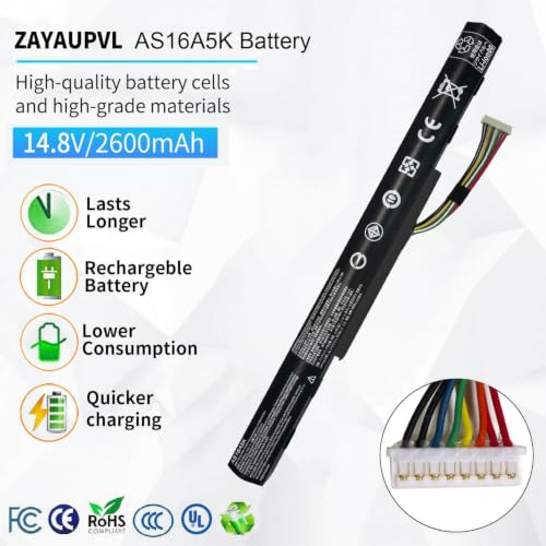 AS16A5K AS16A8K 4ICR19/66 Battery for Acer Aspire E15 E5-575 N16Q2 E5-576G | E5-575G E5-475 F5-573 E5-575-52JF E5-575-33BM E5-575G-76YK E5-575-54SM E5-575G-57D4 E5-576-392H E5-575-54E8 KT.00605.002