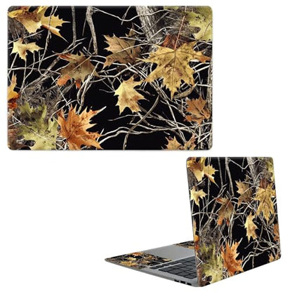 Laptop Skin Sticker Decal, Universal Protective Cover Fit 12 13 14 15.6 Inch Notebook, Reusable Water-Resistant Vinyl Decal w/ 2 Wrist Pads for Business Travel Office, Forest Leaves - color: Forest Leaves