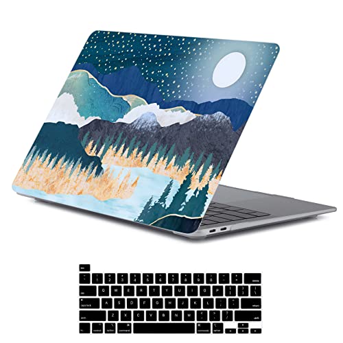 LanBaiLan Compatible for MacBook Pro 13 inch with Touch Bar 2022 2020 2019 2018 2017 2016 Release M1 M2 A2338 A2289 A2251 A2159 A1989 A1706 A1708, Laptop Hardshell Case and Keyboard Cover, Art Scenery - color: Art Scenery