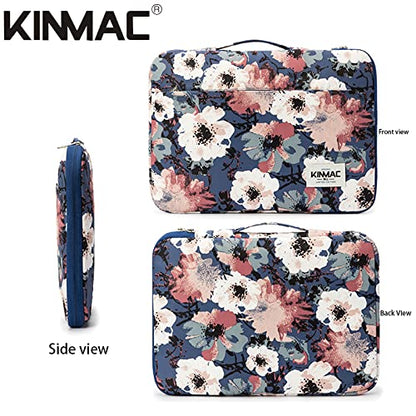 Kinmac 360° Heavy Duty Protective Laptop Sleeve Case Bag Cover with Handle for MacBook Air 13 inch,iPad Pro 13 inch and 13.3 inch HP,Dell,Lenovo,Asus,Acer Laptop (Camellia) - color: Camellia, size: 12 inch-13.3 inch