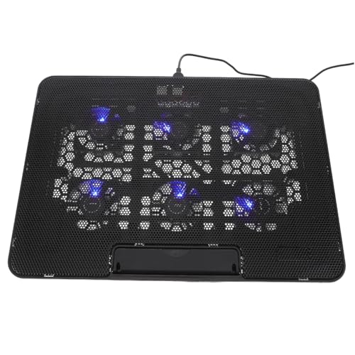 SHERCHPRY 15.6 Inch Laptop Cooling Pad with Quiet Fan, Adjustable Laptop Stand with USB Powered Cooler, Portable Notebook Cooling Stand for Office Home Desk Use Black