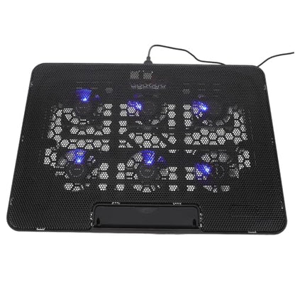 SHERCHPRY 15.6 Inch Laptop Cooling Pad with Quiet Fan, Adjustable Laptop Stand with USB Powered Cooler, Portable Notebook Cooling Stand for Office Home Desk Use Black