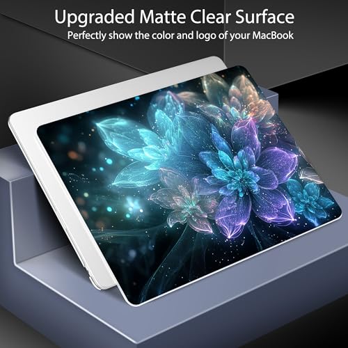 for 2026 MacBook Air 13-inch Laptop Case M5 2026 M4 2025 M3 2024 M2 2022 Release Model A3449 A3240 A3113 A2681, Hard Shell Cover for MacBook Air 13.6 inch, Glowing Flowers - color: Glowing Flowers